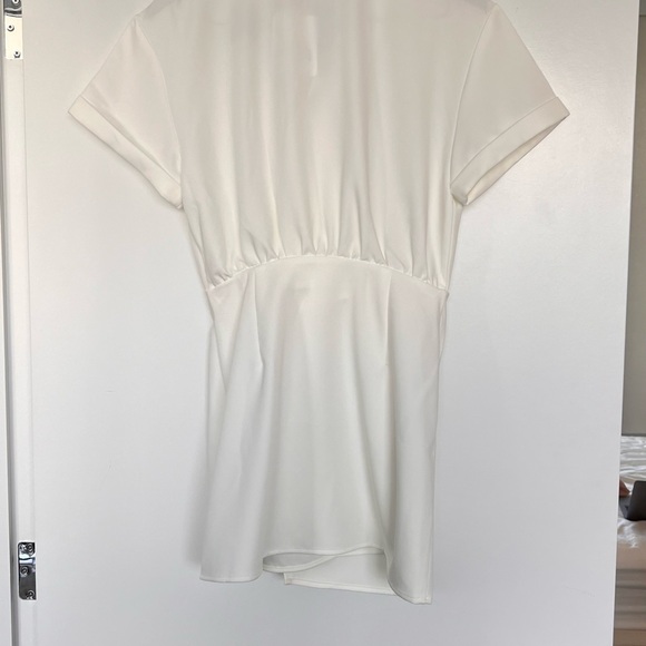 White Collared Wrap Dress - Picture 5 of 6